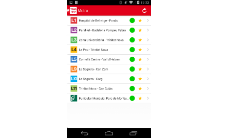 L'application Transports Métropolitains de Barcelone (TMB)