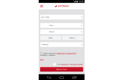 L'application Iberia Express