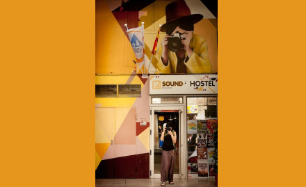 Façade d'un des hôtels Be Hostels