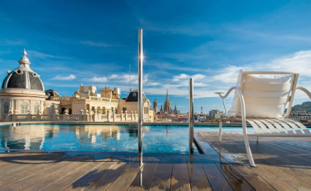 Terrasse de l'hôtel Ohla