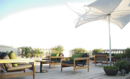 Terrasse de l'hôtel Alma