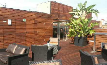 Terrasse de l'hôtel Soho