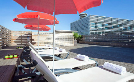 Terrasse de l'hôtel Acta Mimic