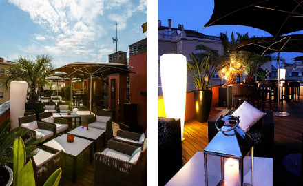 Terrasse de l'hôtel Villa Emilia