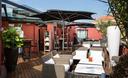 Terrasse de l'hôtel Villa Emilia