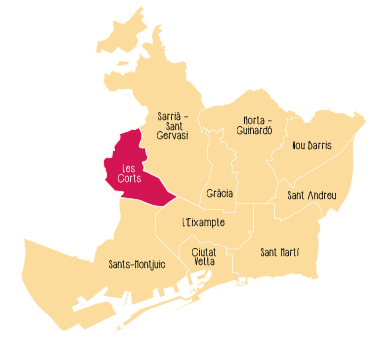 Quartier Les Corts de Barcelone